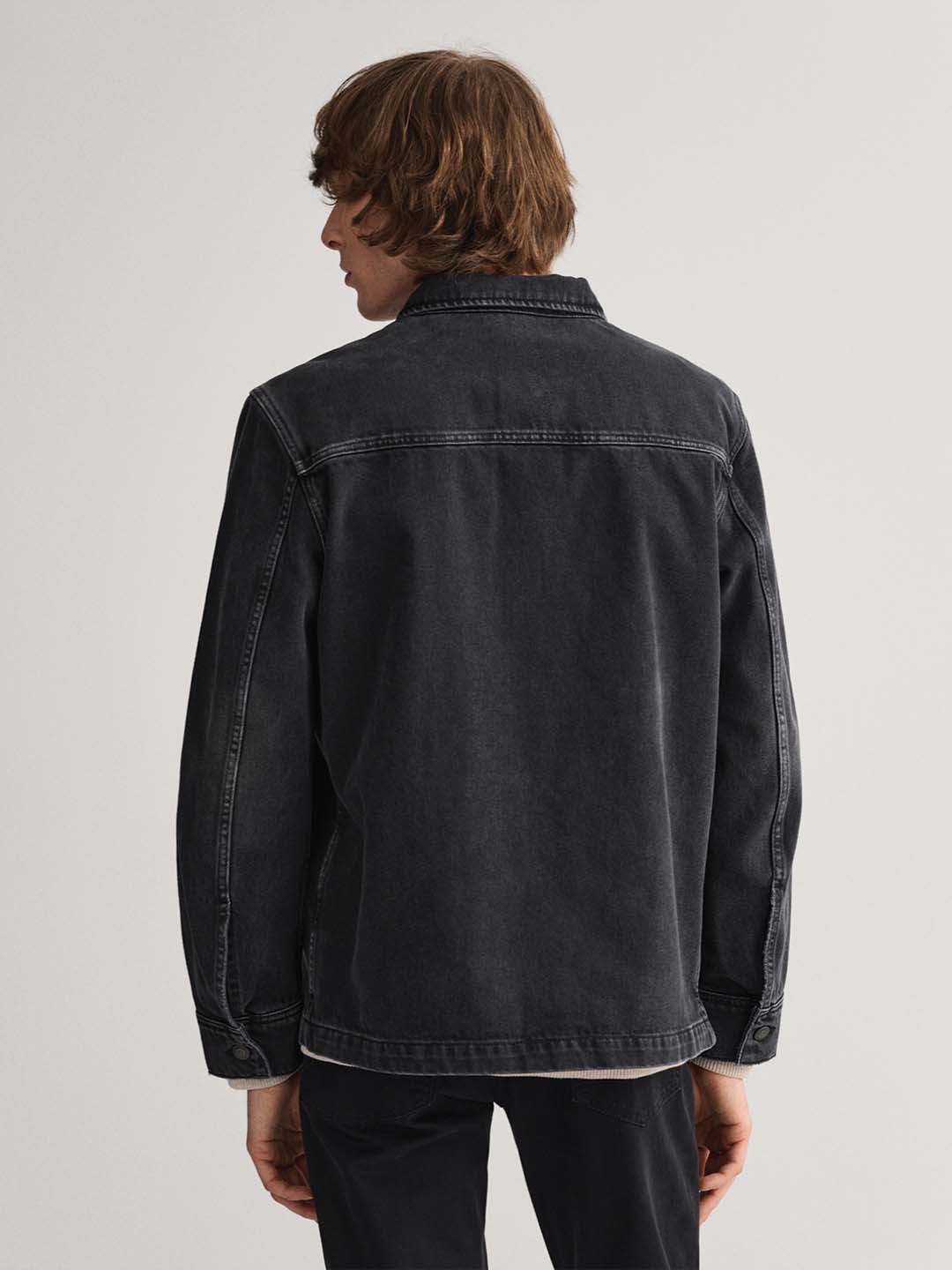 Gant Black Regular Fit Denim Jacket