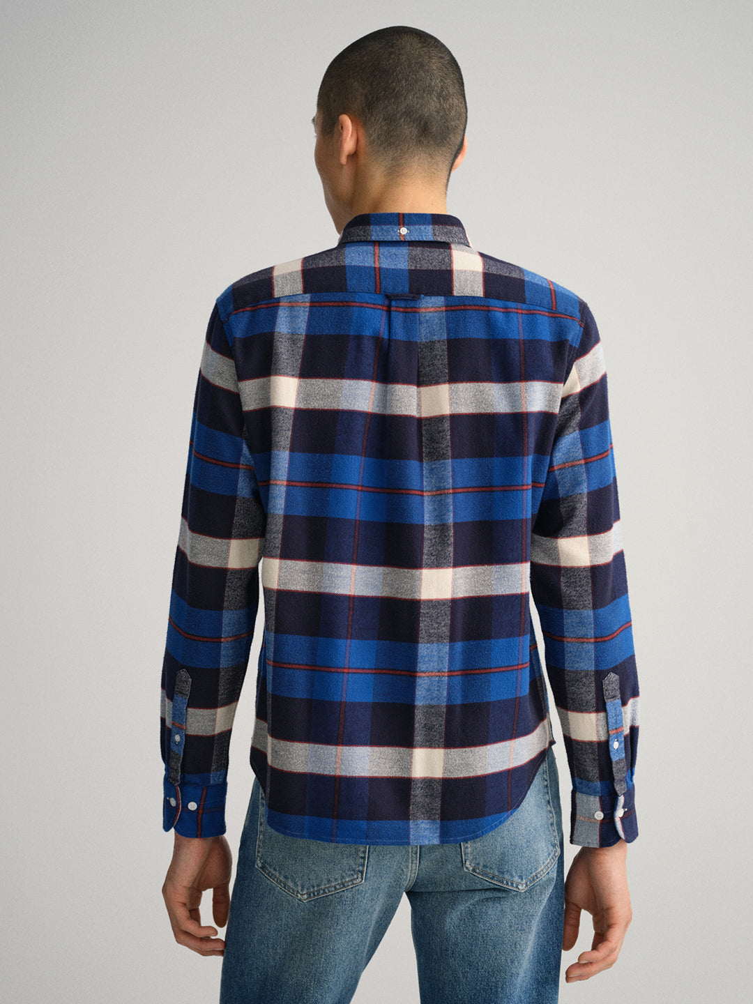 Gant Blue Checked Regular Fit Shirt