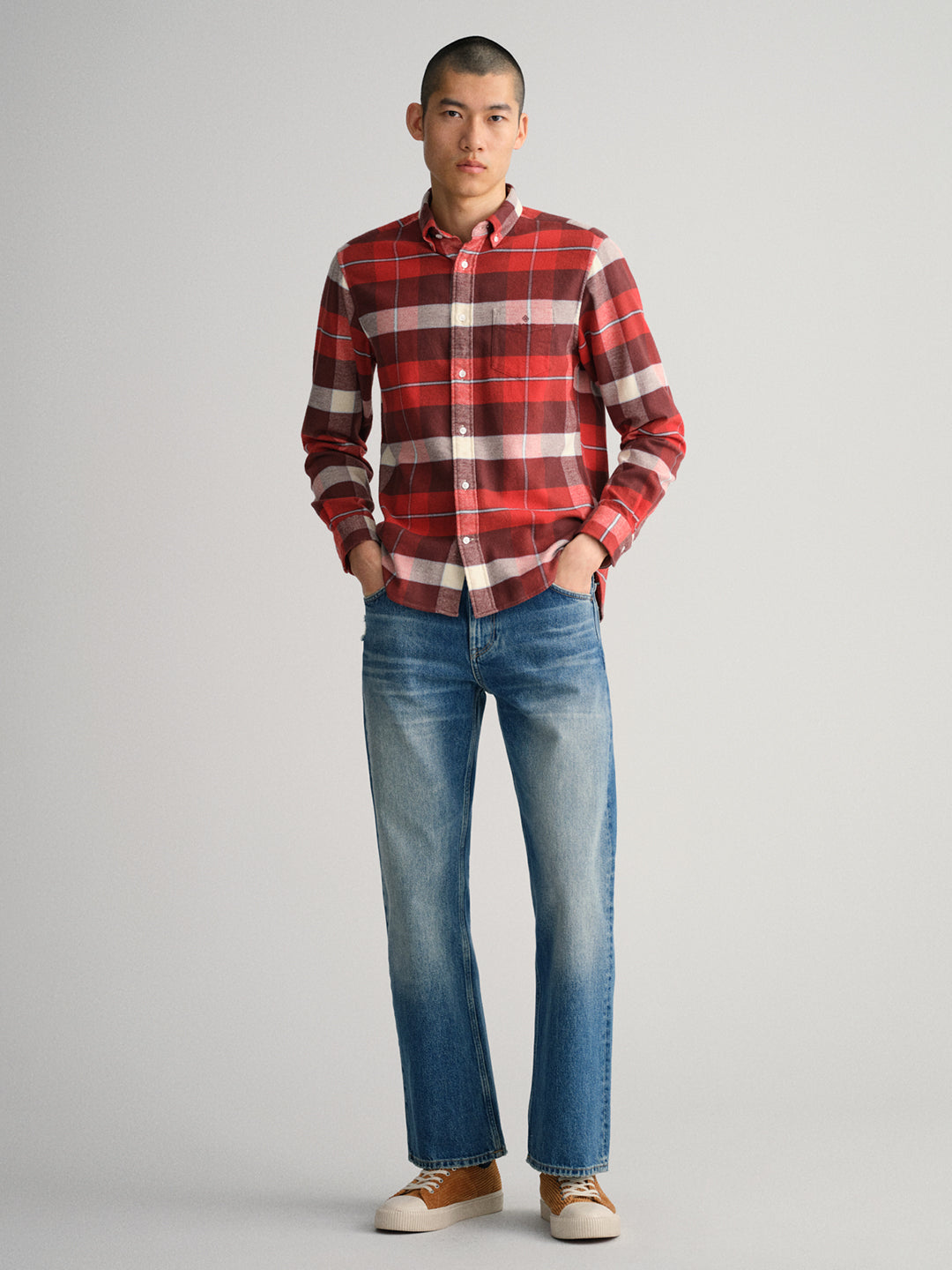 Gant Red Checked Regular Fit Shirt