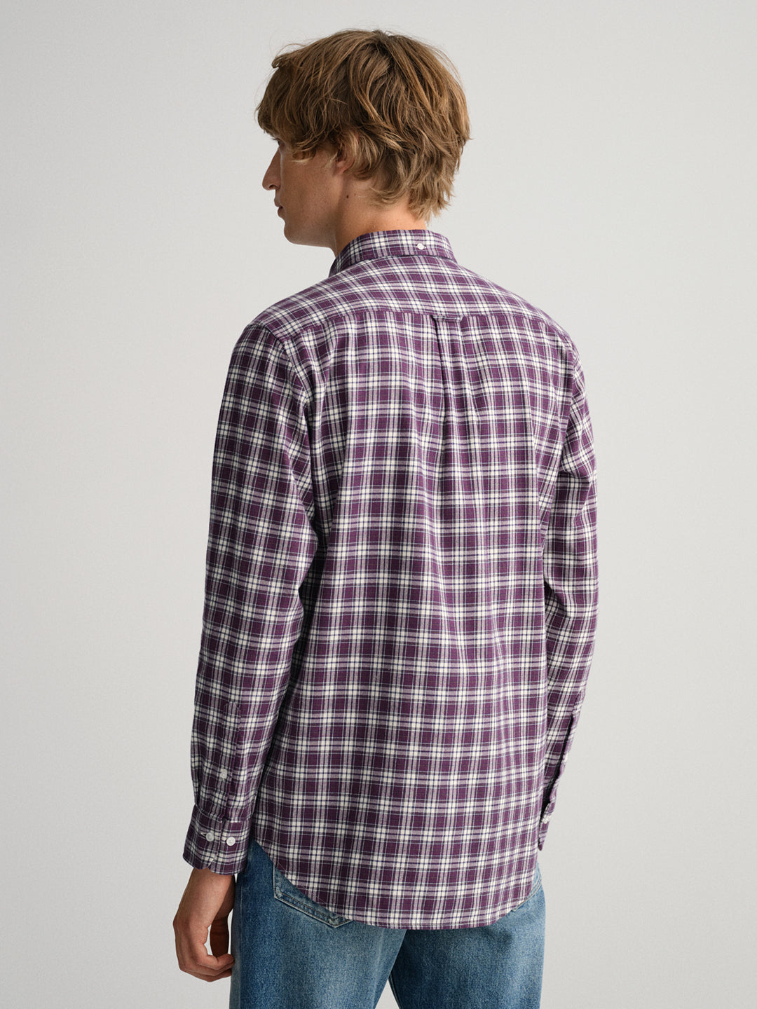 Gant Purple Checked Regular Fit Shirt