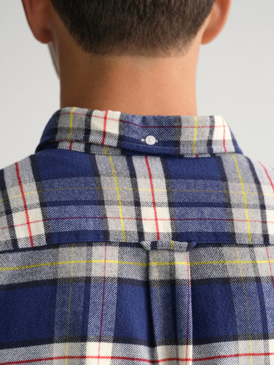 Gant Blue Checked Regular Fit Shirt