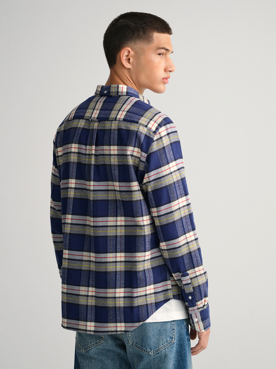 Gant Blue Checked Regular Fit Shirt