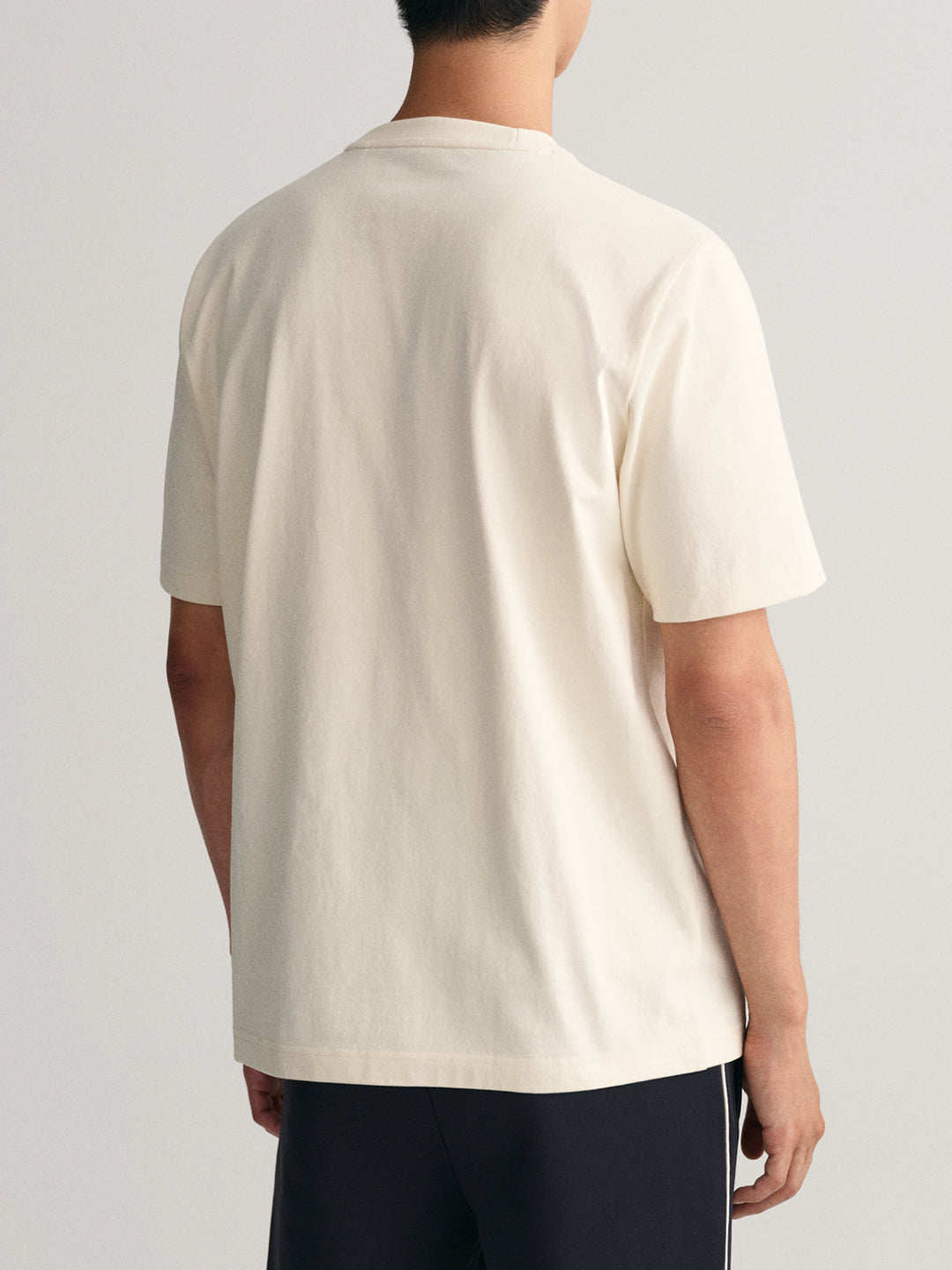 Gant Cream Printed Regular Fit T-Shirt