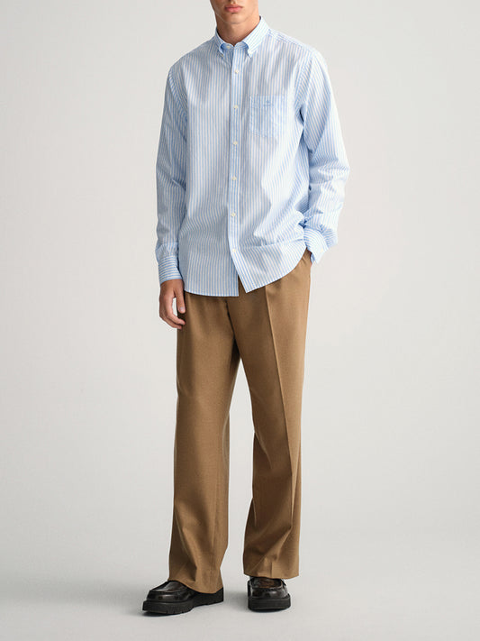 Gant Blue Striped Regular Fit Shirt