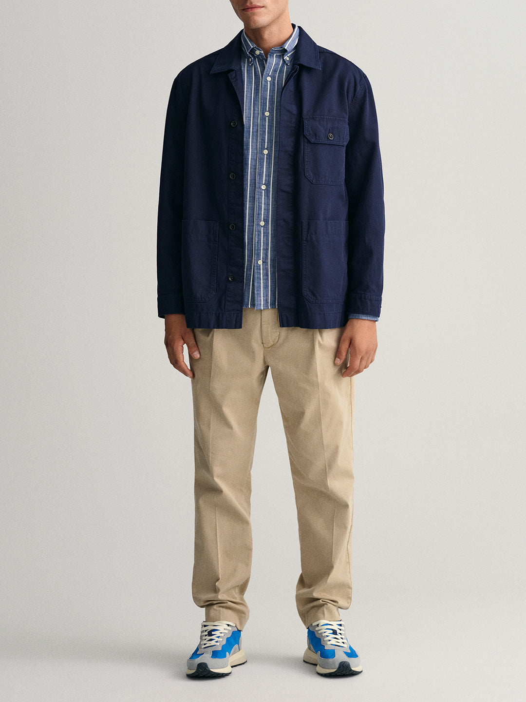 Gant Blue Striped Regular Fit Shirt