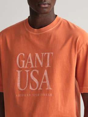 Gant Men Printed Pure Cotton T-shirt