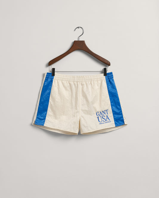 Gant Men Colourblocked Loose Fit Linen Shorts
