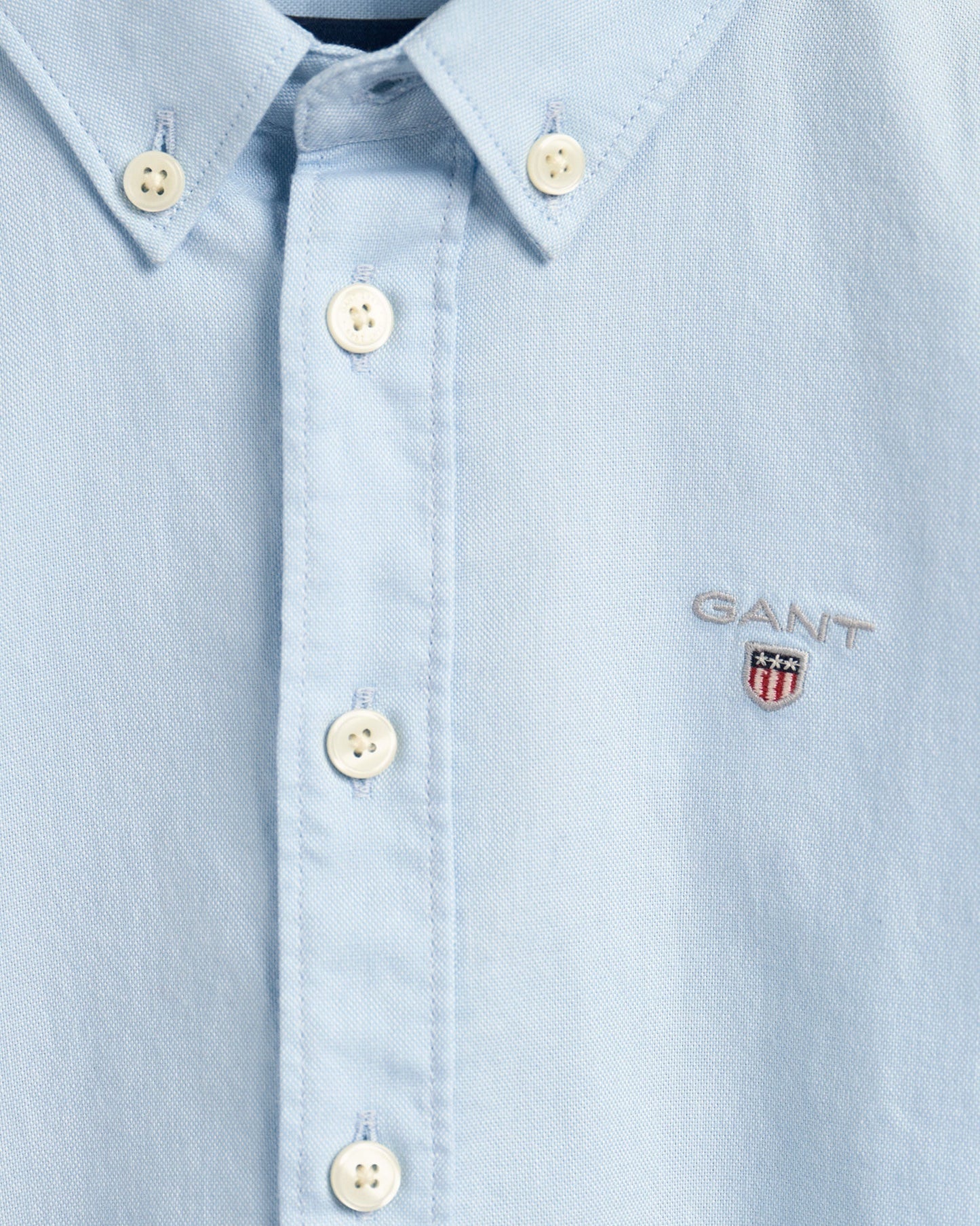 Gant Kids Blue Solid Collar Shirt