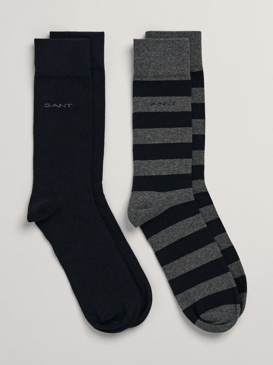Gant Pack of 2 Patterned Above Knee Length Socks