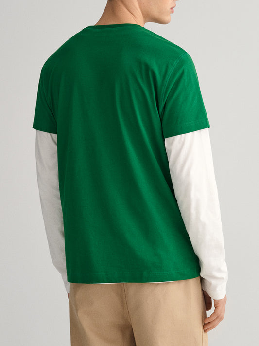 Gant Green Printeded Regular Fit T-Shirt