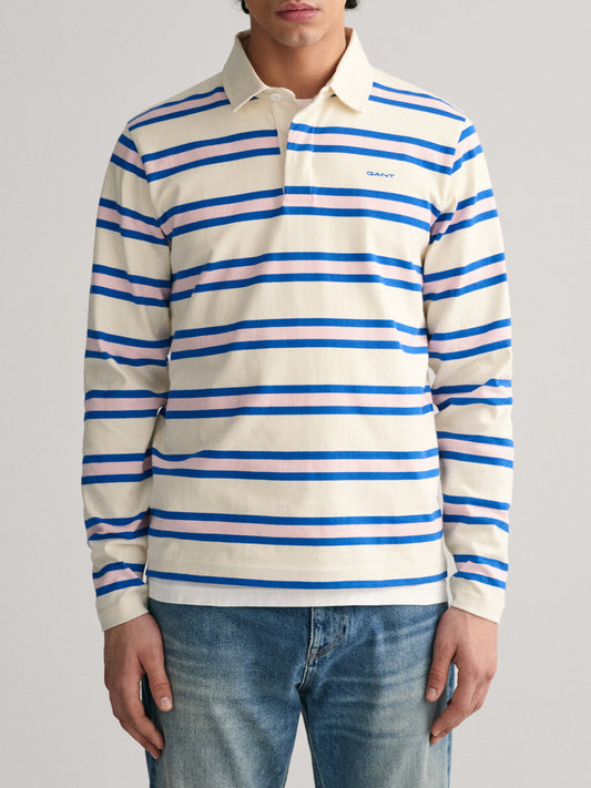 Gant Cream Striped Regular Fit T-Shirt