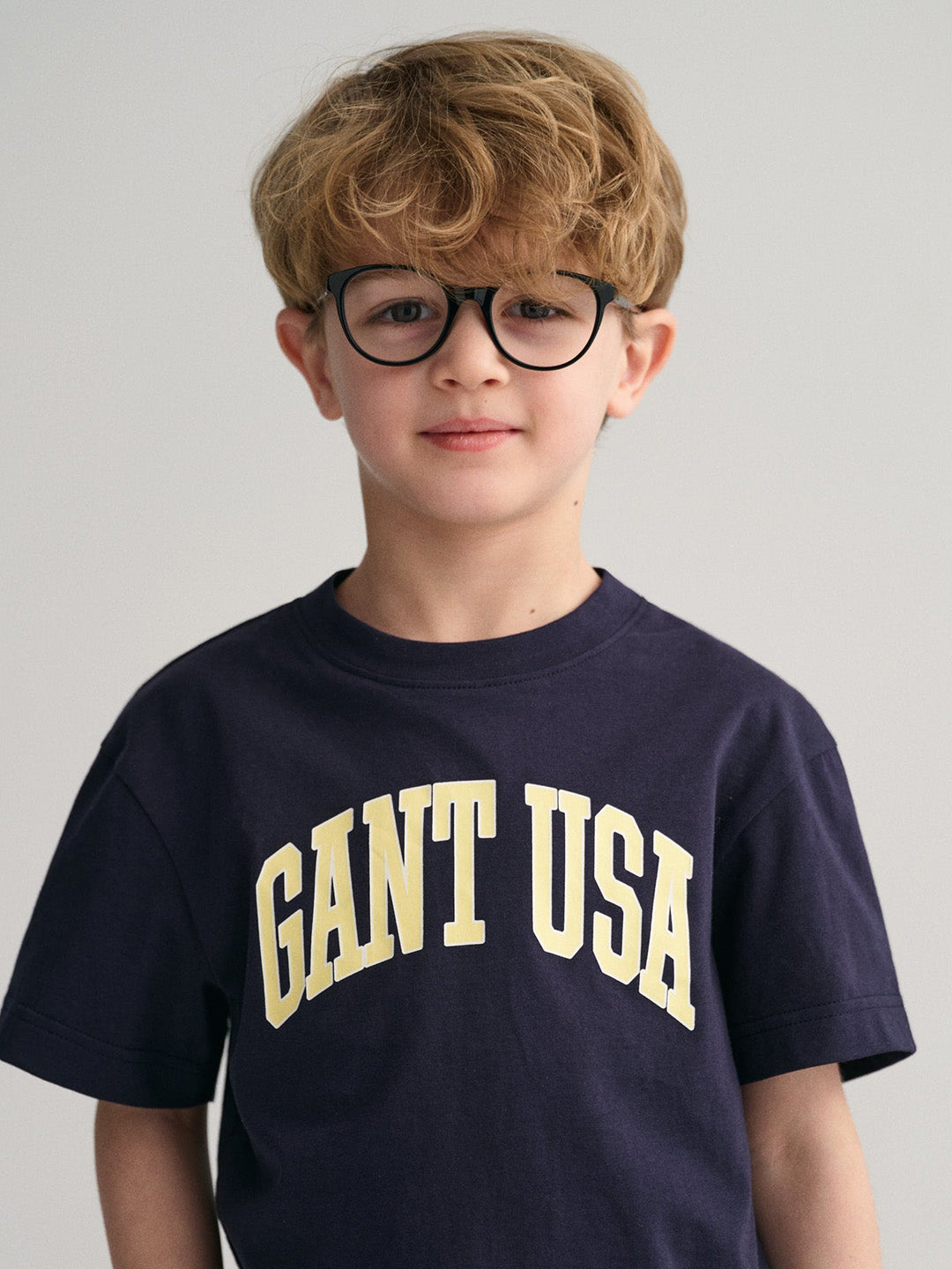 Gant Kids Navy Printed Relaxed Fit T-Shirt