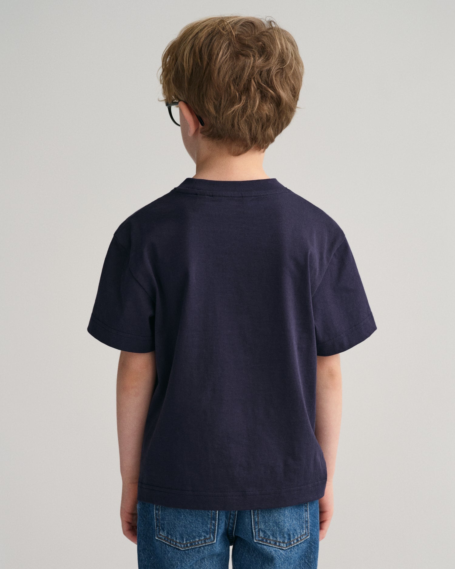 Gant Kids Navy Printed Relaxed Fit T-Shirt