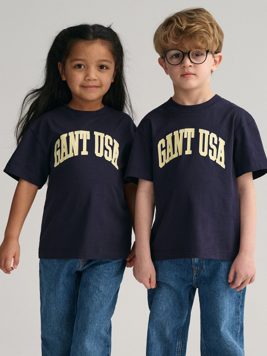 Gant Kids Navy Printed Relaxed Fit T-Shirt
