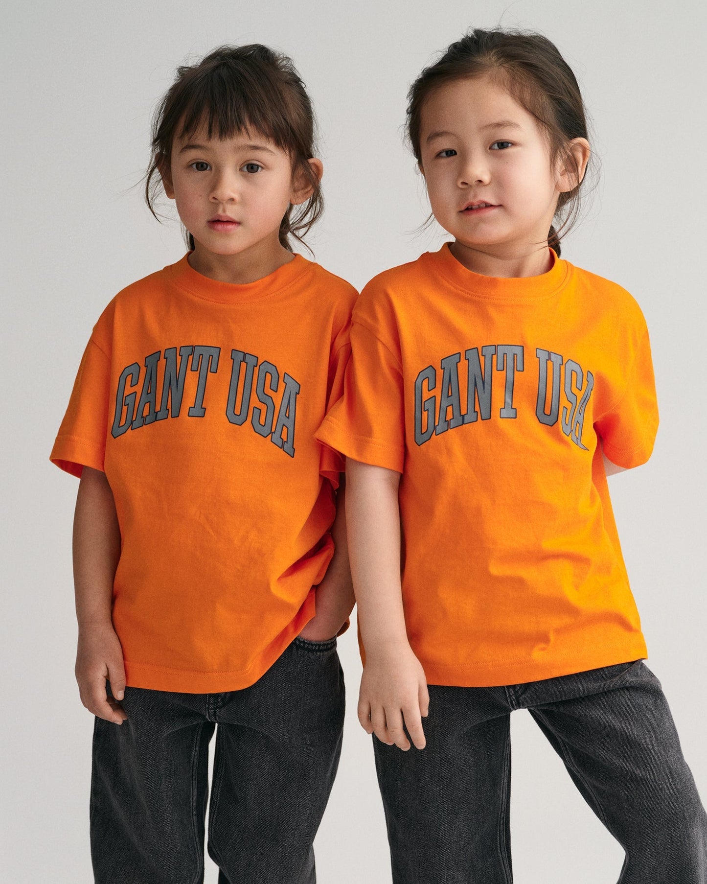 Gant Kids Orange Printed Relaxed Fit T-Shirt