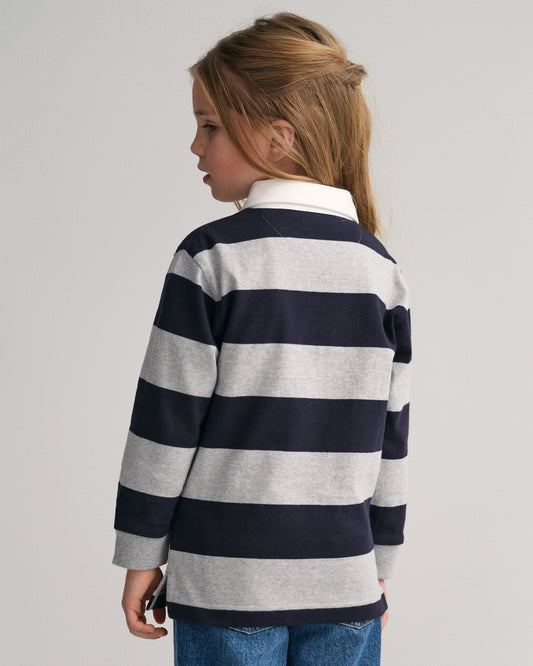 Gant Kids Navy Striped Relaxed Fit T-Shirt