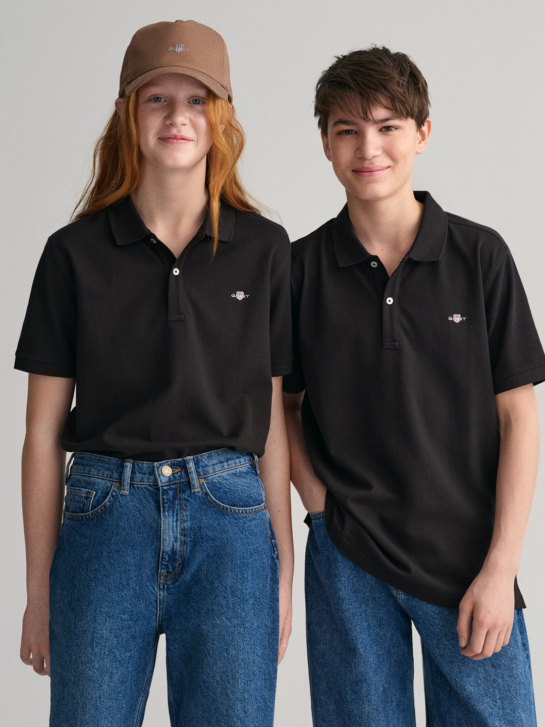 Gant Kids Black Fashion Regular Fit Polo T-Shirt