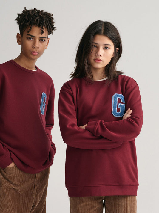 Gant Kids Solid Round Neck Sweatshirt