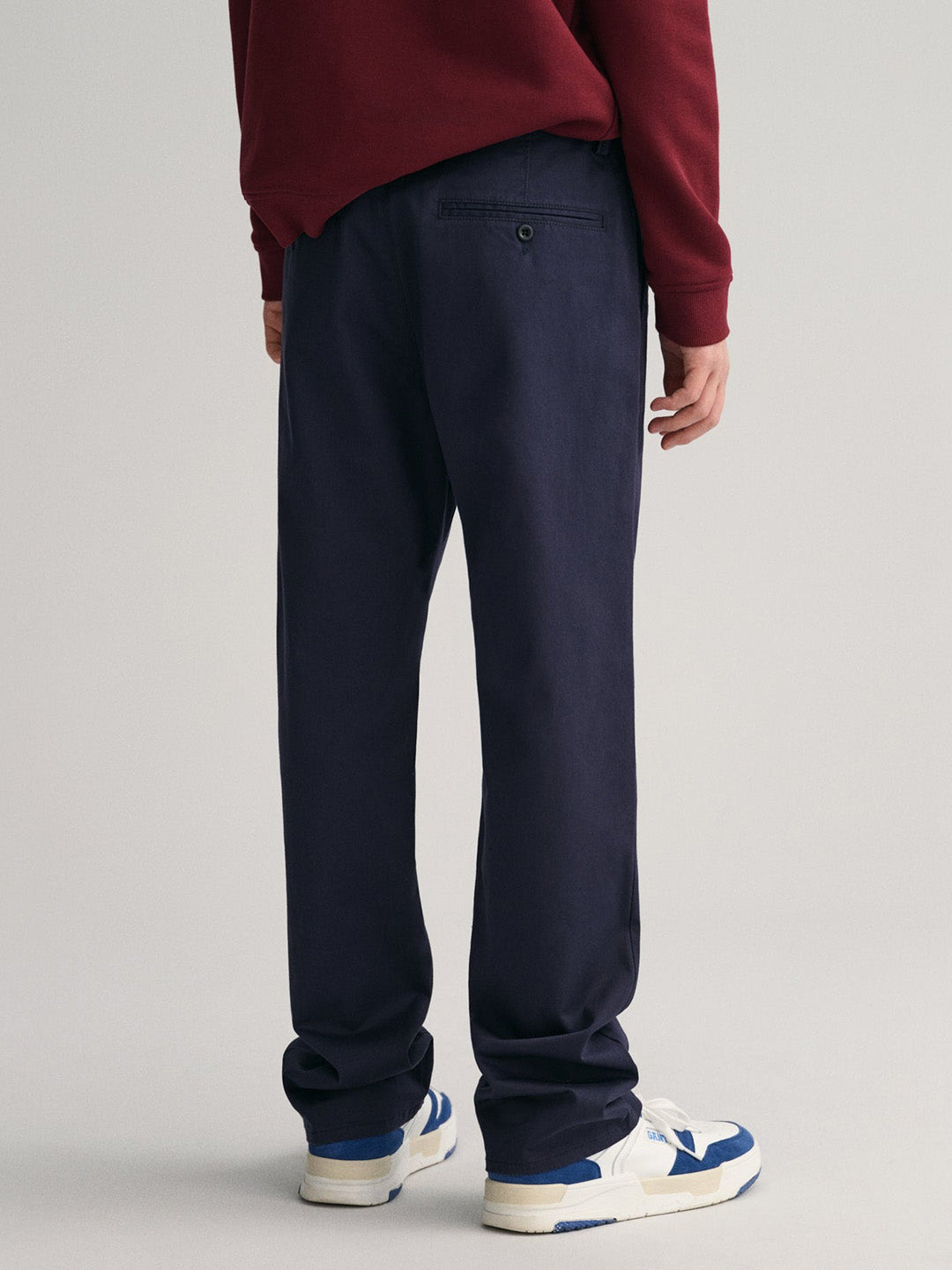 Gant Boys Blue Solid Regular Fit Trouser