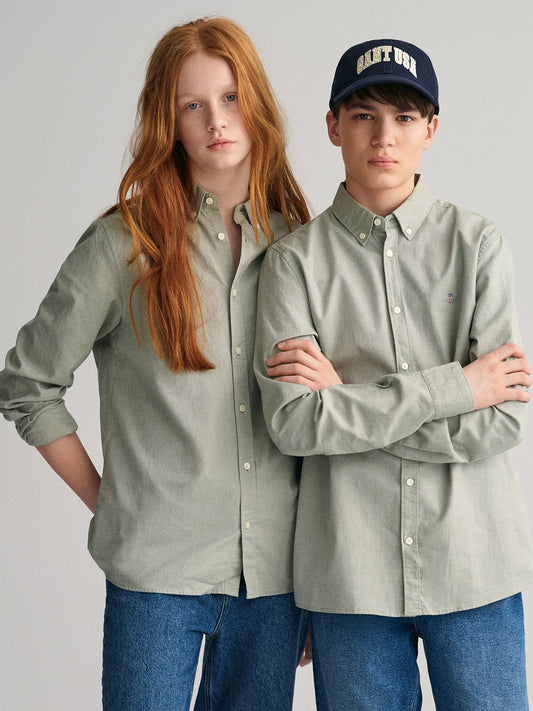 Gant Kids Light Green Regular Fit Shirt