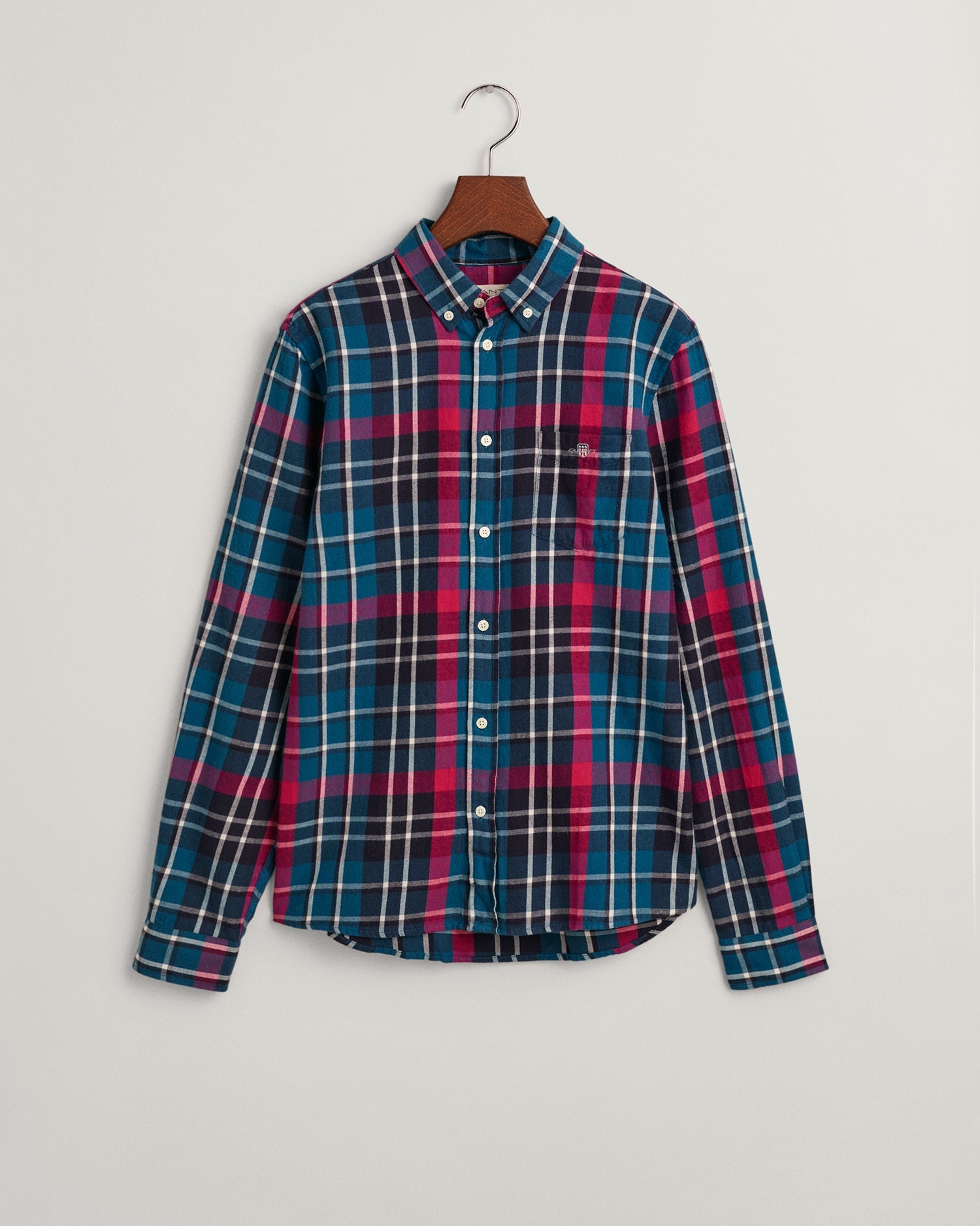 Gant Kids Blue Checked Regular Fit Shirt