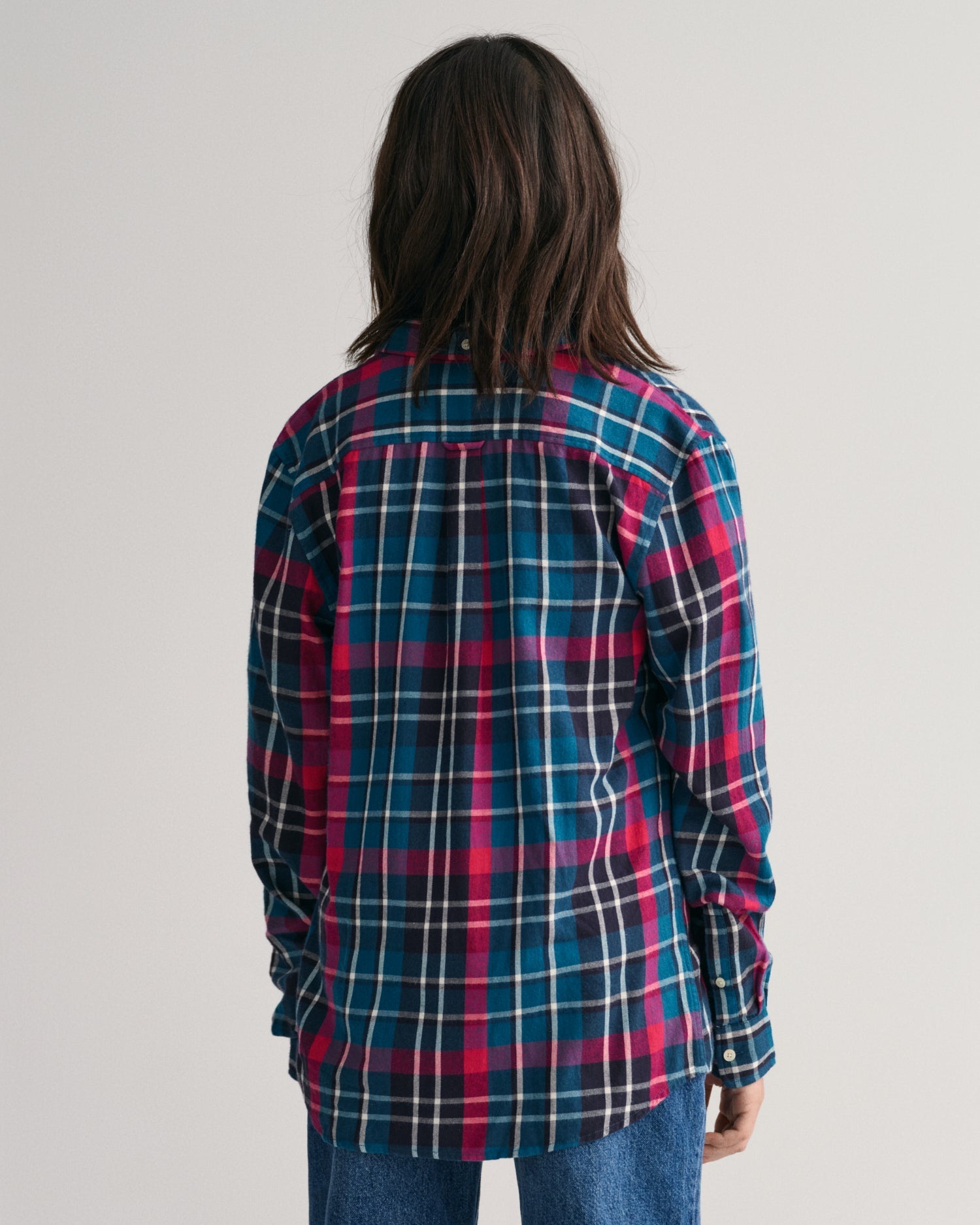 Gant Kids Blue Checked Regular Fit Shirt