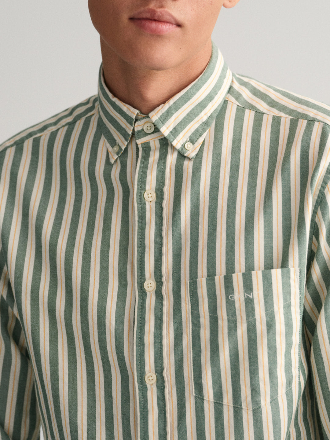 Gant Men Striped Button-Down Collar Shirt