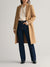 Gant Women Solid Notched Lapel Full Sleeves Overcoat