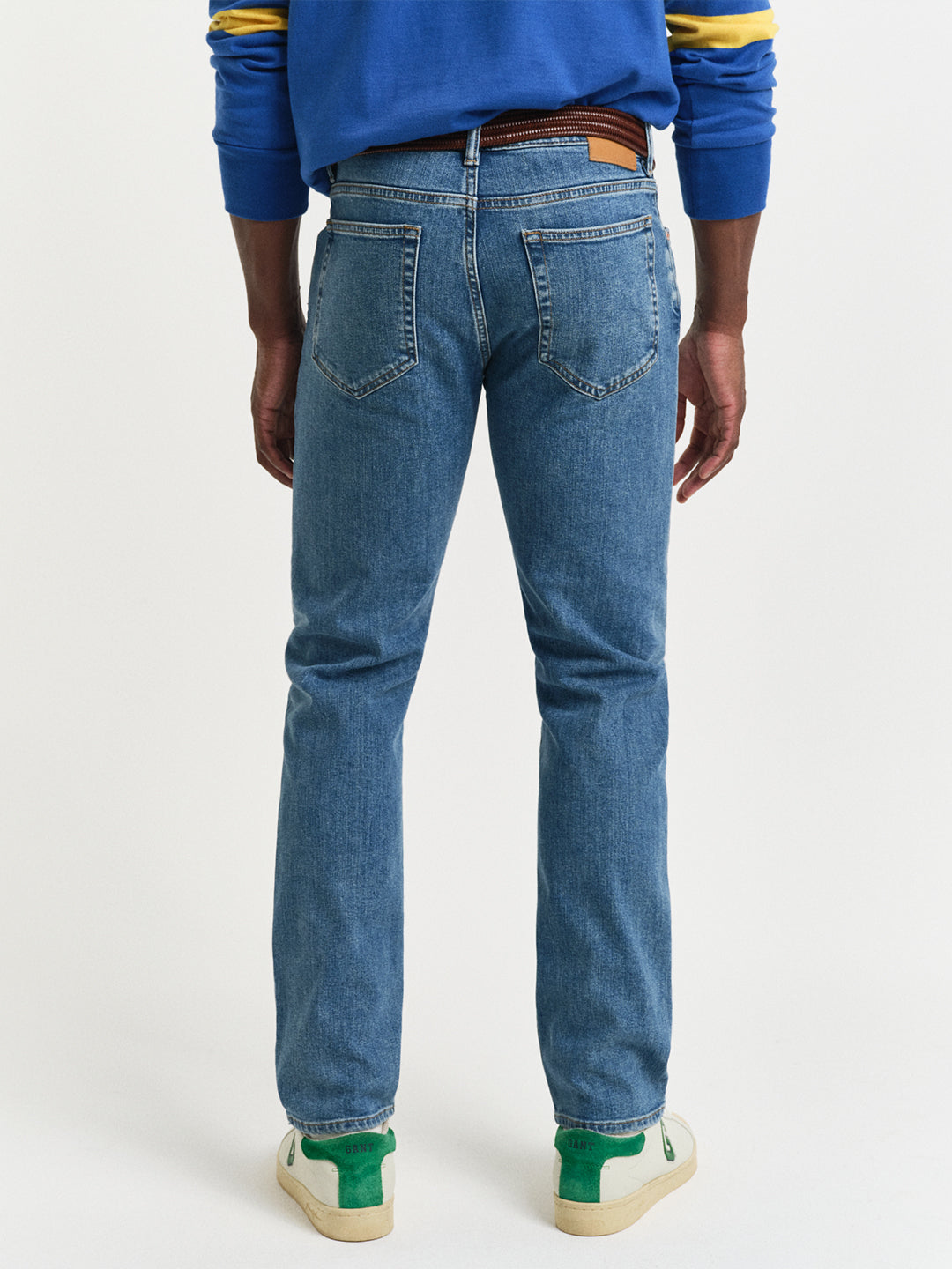 Gant Men Blue Regular Fit Solid Jeans