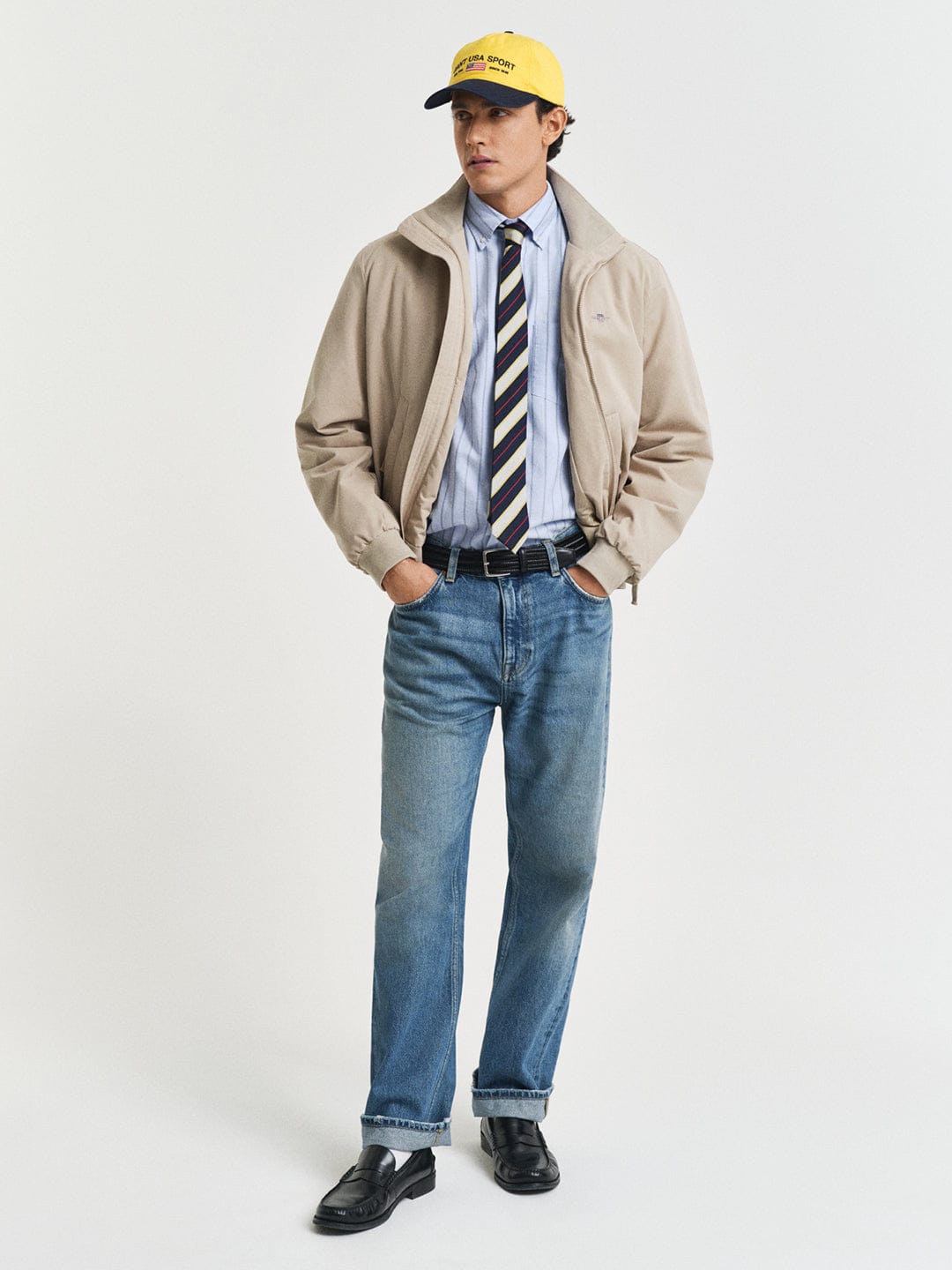 Gant Men Blue Striped Collar Shirt