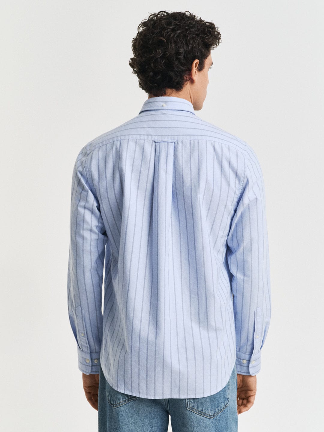 Gant Men Blue Striped Collar Shirt