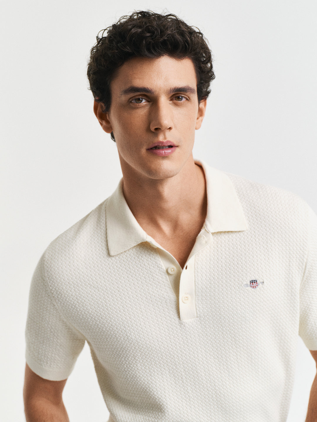 Gant Men Cream Solid Polo Tshirt