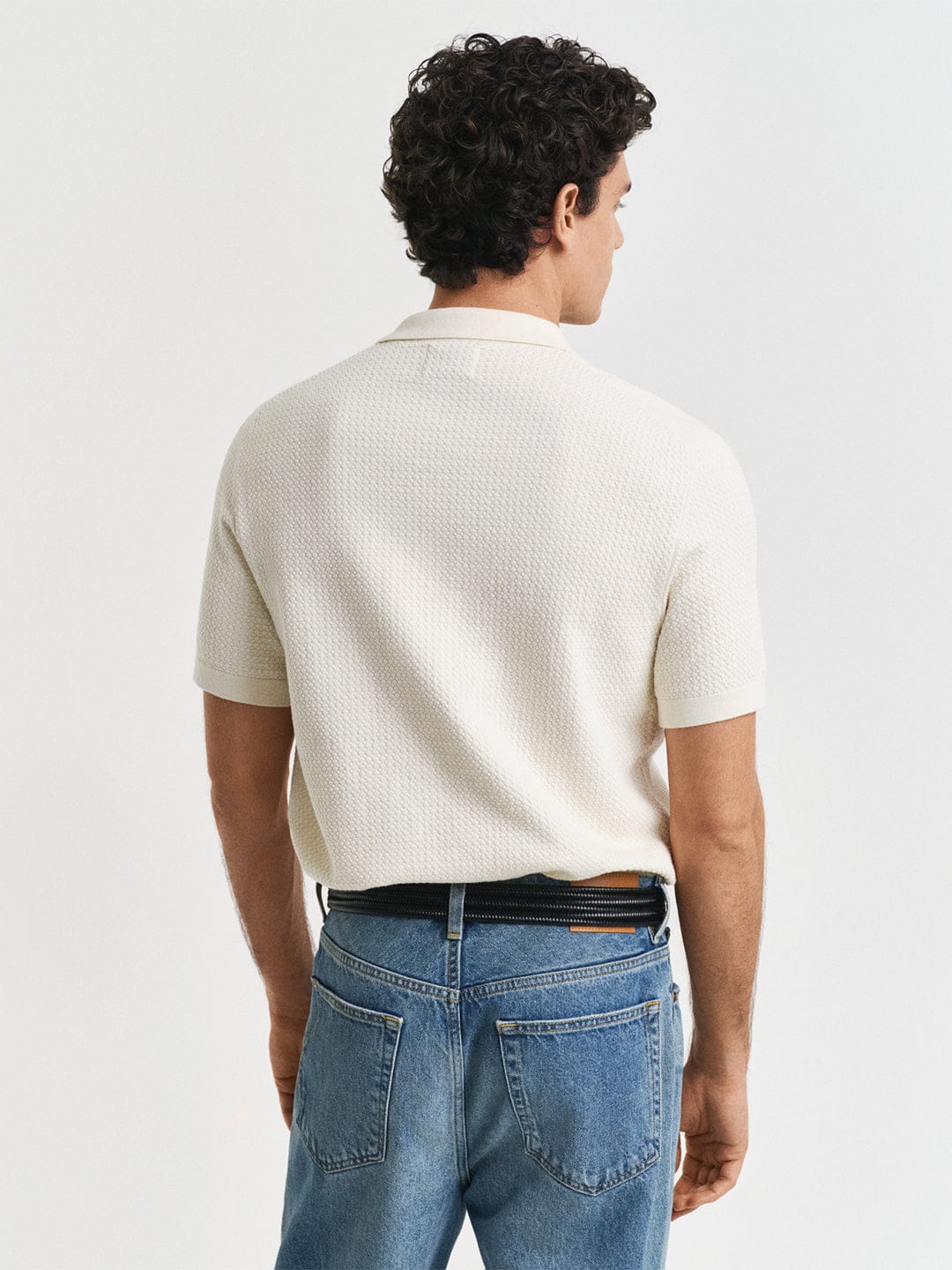 Gant Men Cream Solid Polo Tshirt