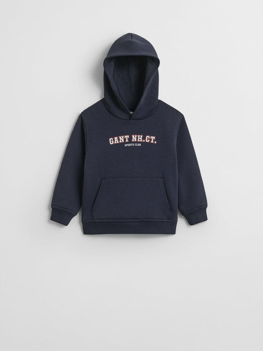 Gant Boys Blue Graphic Hooded Sweatshirt
