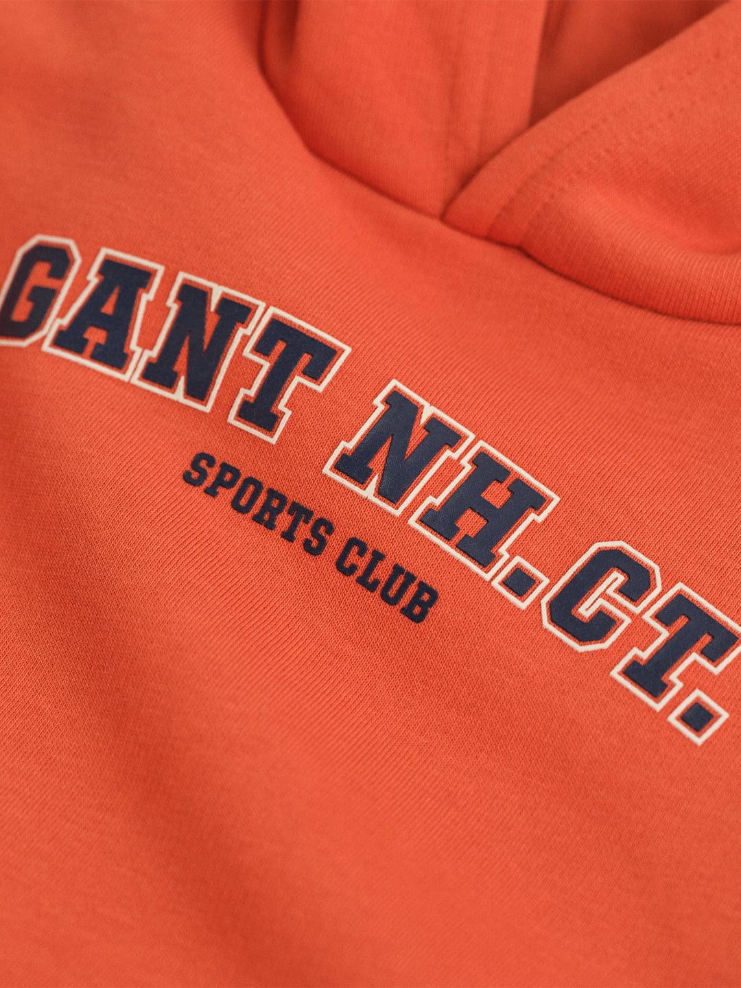 Gant Boys Orange Graphic Hooded Sweatshirt