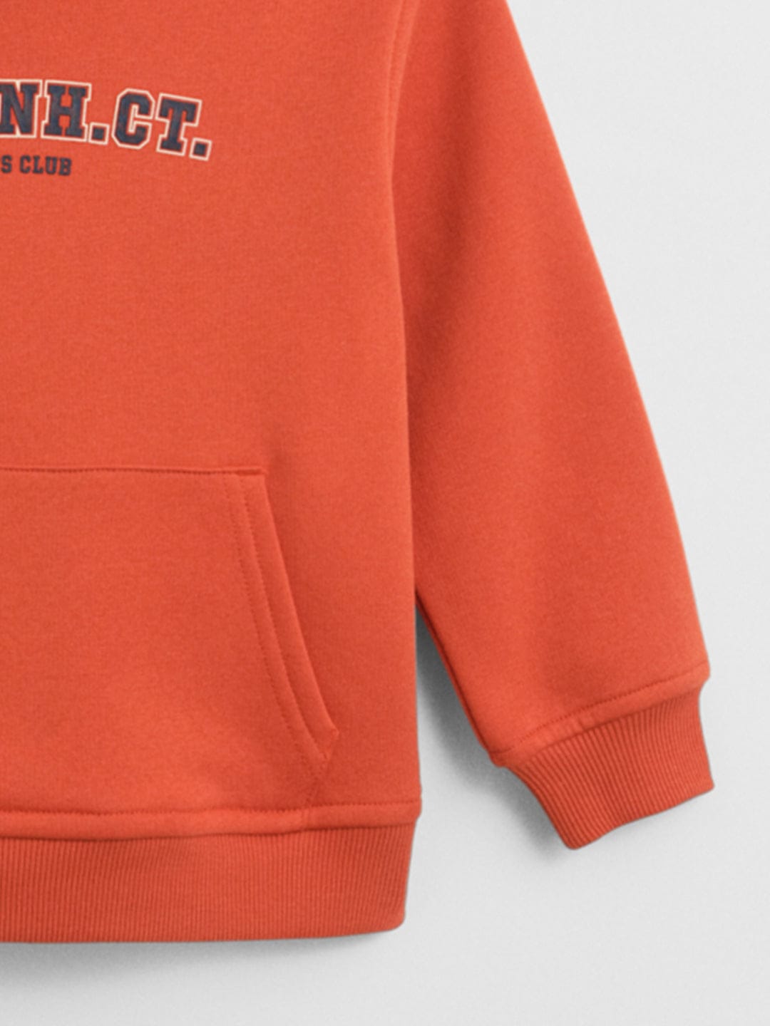 Gant Boys Orange Graphic Hooded Sweatshirt