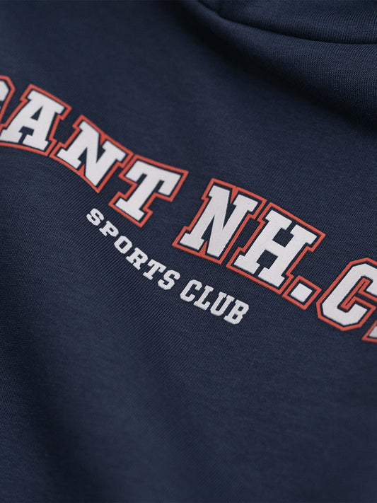 Gant Boys Blue Graphic Hooded Sweatshirt