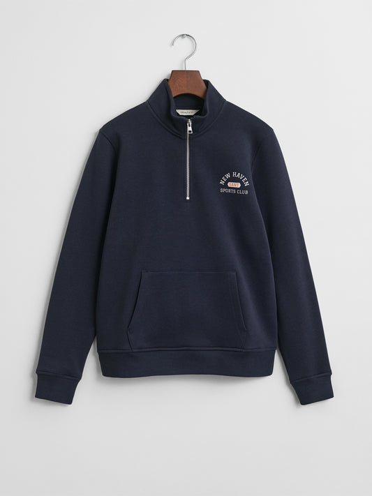 Gant Boys Blue Graphic Round Neck Sweatshirt