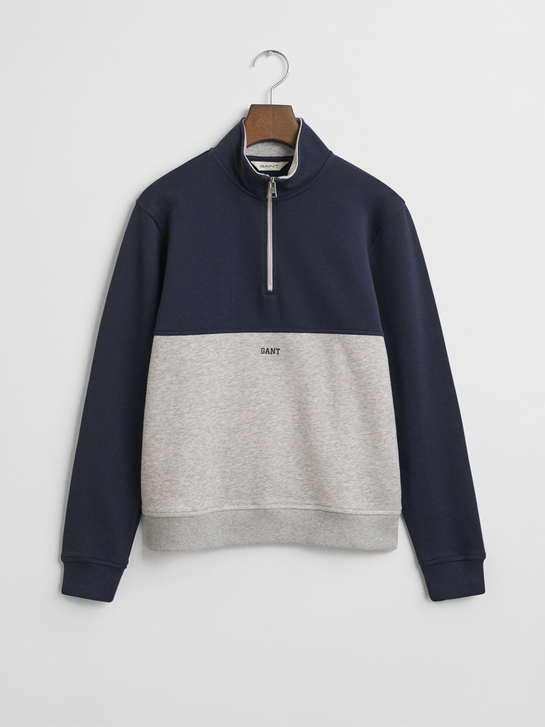 Gant Boys Grey Coloublocked Round Neck Sweatshirt