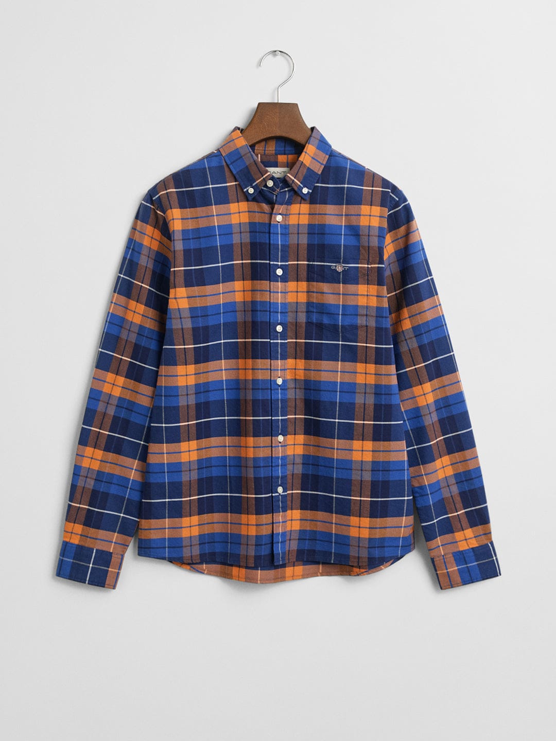 Gant Boys Orange Checks Collar Shirt