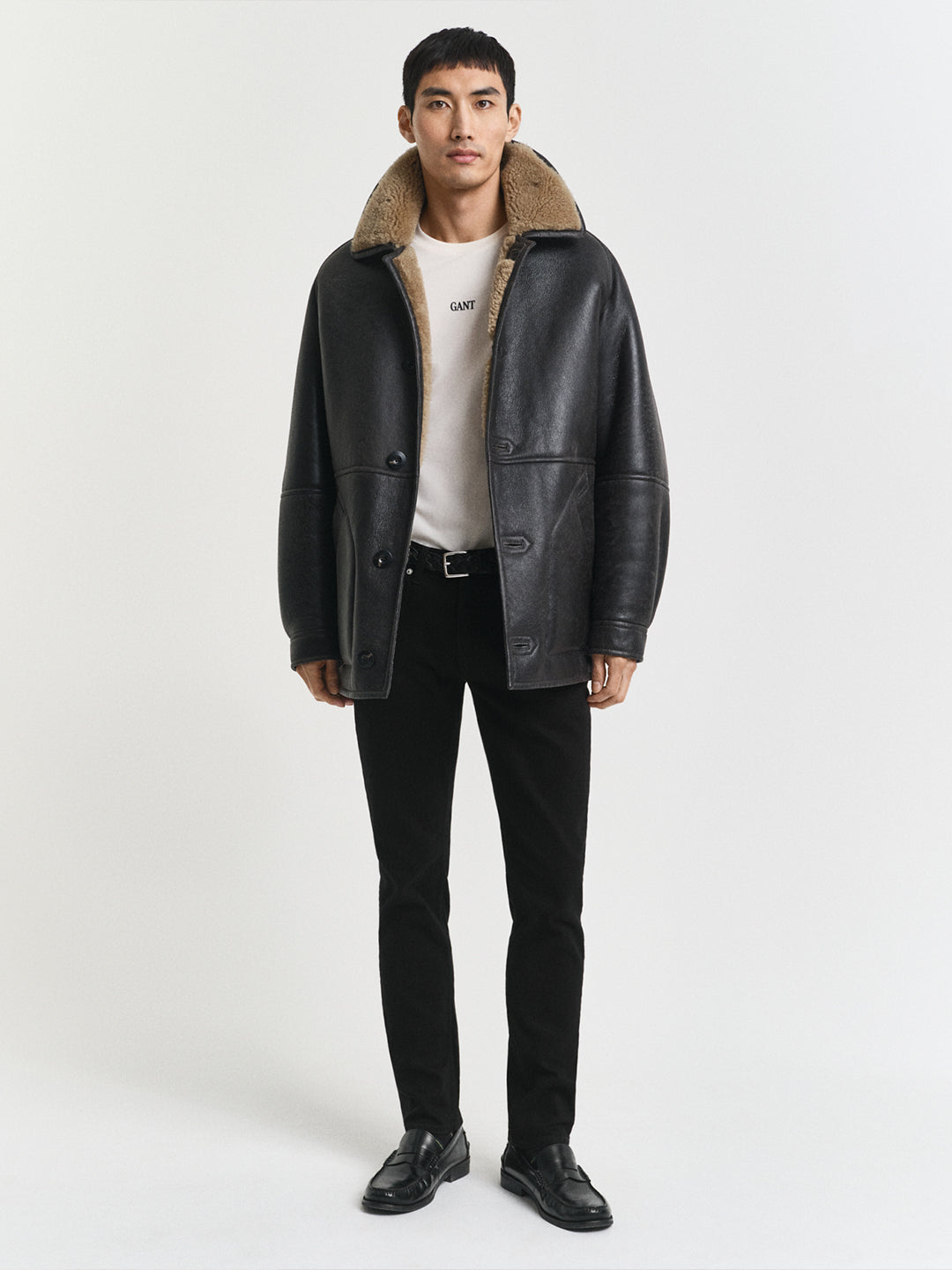 Gant Men Black Slim Fit Solid Jeans