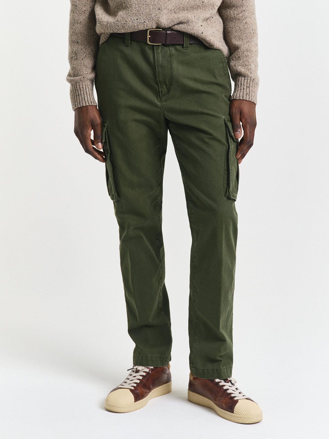 Gant Men Blue Regular Fit Solid Trouser