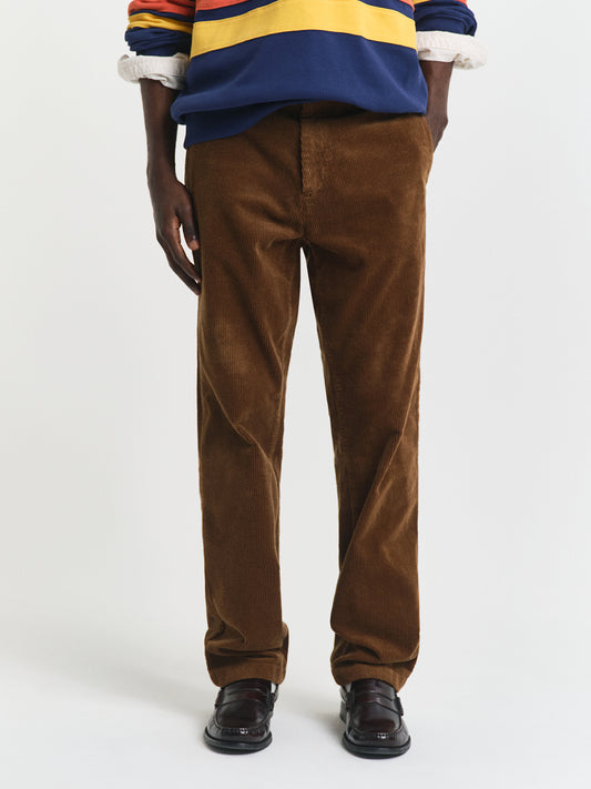 Gant Men Brown Regular Fit Solid Trouser