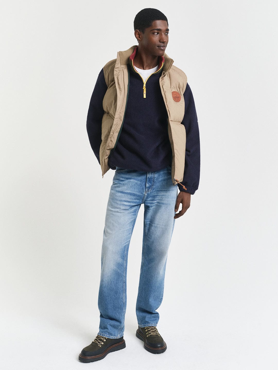 Gant Men Blue Solid Collar Sweatshirt