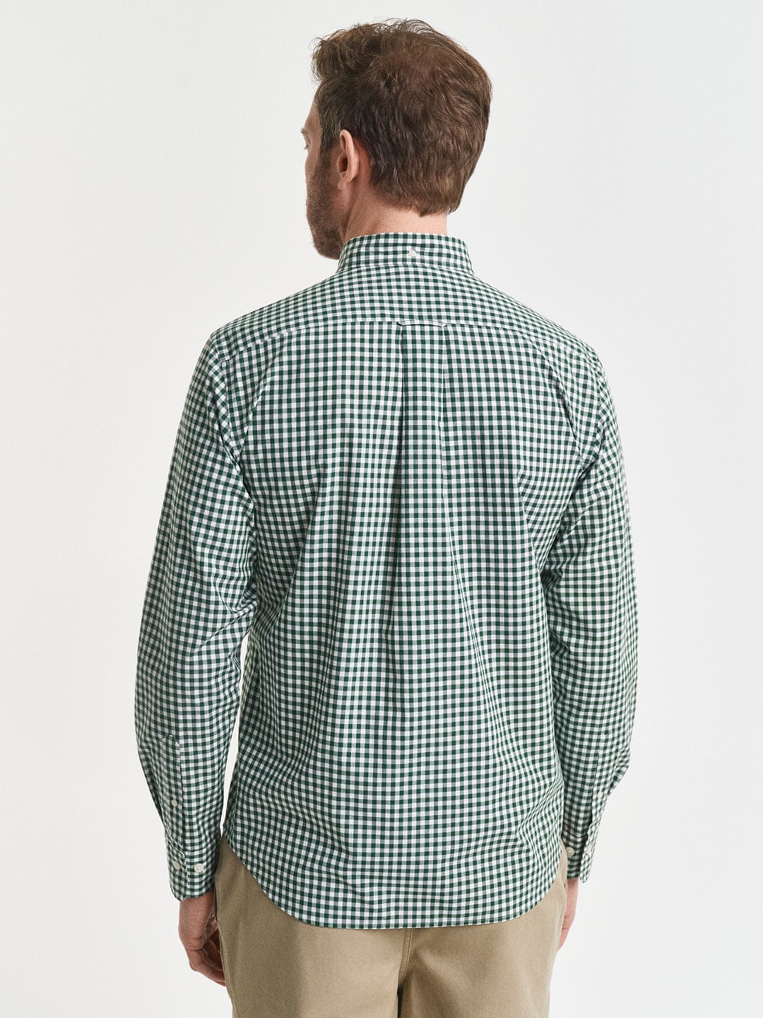 Gant Men Green Checks Collar Shirt