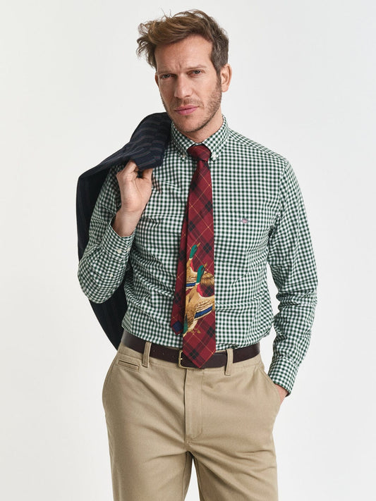 Gant Men Green Checks Collar Shirt