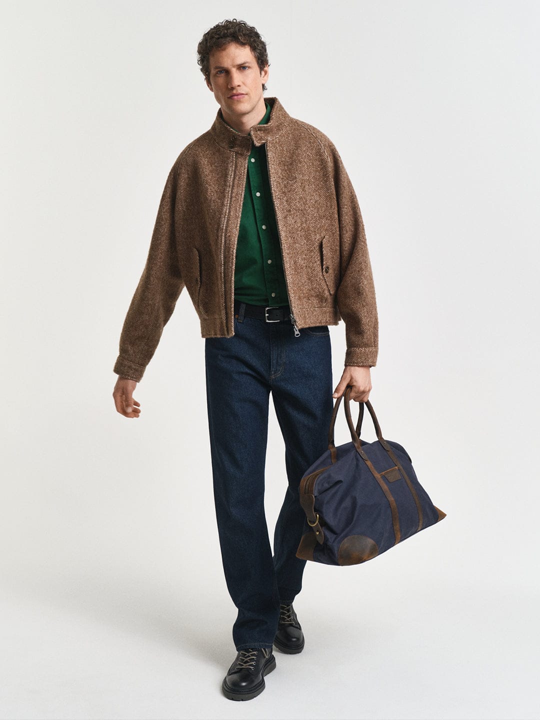 Gant Men Green Solid Collar Shirt