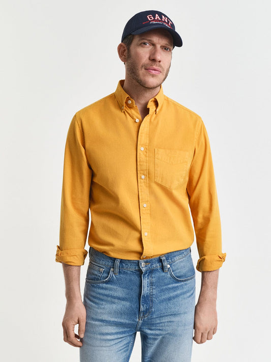 Gant Men Yellow Solid Collar Shirt