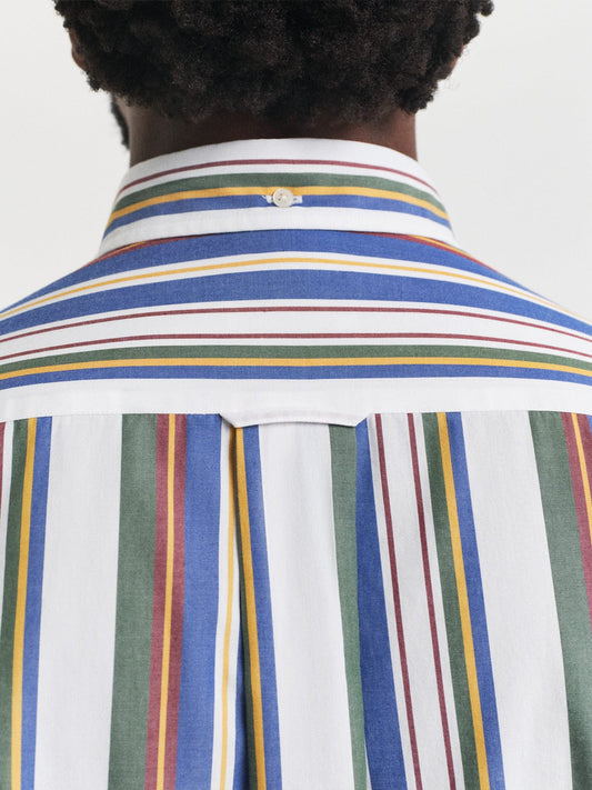 Gant Men Multicolor Striped Collar Shirt