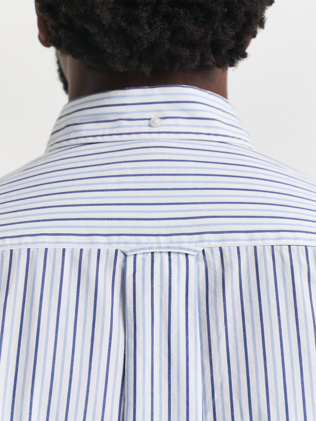 Gant Men Blue Striped Collar Shirt
